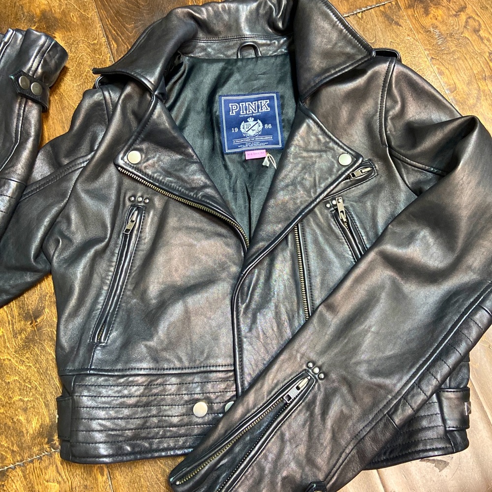 PINK leather jacket